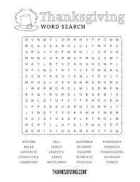 Try to locate all the hidden words inside the grid above; Fun Free Printable Thanksgiving Word Search