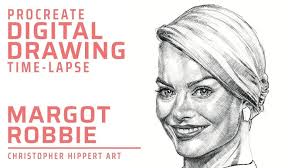 Drawing Margot Robbie