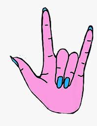 The electric guitar can be dated as far back as the 30s, but its prominence and widespread use became dominant. Aesthetic Rock Hand Sign Rock On Hand Sign Clipart Hd Png Download Transparent Png Image Pngitem