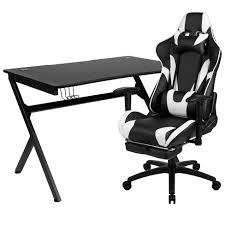Buy gaming chair and get the best deals at the lowest prices on ebay! Flash Furniture Gaming Desk And Footrest Reclining Gaming Chair Set With Cup Holder Headphone Hook 2 Wire Management Holes Target