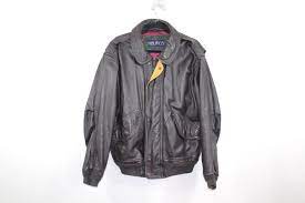 Vintage 90s Nautica Mens Size 40 Leather Bomber Flight Jacket Coat Dark Brown Fashion Clothing Shoes Accessories Mensc Coats Jackets Jackets Flight Jacket