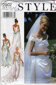 The long sleeve bodice is a stretch crepe with asymmetric pleating on the shoulder and a keyhole back. Oop Style Sewing Pattern 2902 Stunning Bridal Gowns Sizes 6 16 Wedding Dress Sewing Patterns Wedding Dress Patterns Diy Wedding Dress