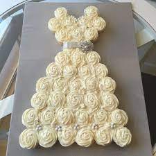 Bridal Shower Cupcake Dress Pull Apart Cupcakes Wedding Treat Bridal Shower Desserts Bridal Shower Cupcakes Bridal Cupcakes