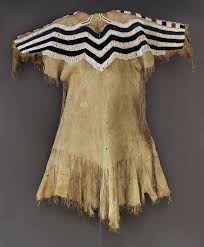 A Magnificent Nez Perce Pony Beaded Dress On Deer Hide Multi Colored Beadwork In White American Indian Clothing Native American Clothing Native American Dress