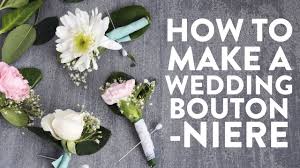 Plan to make one of your practice bouquets for the day you'll have your wedding gown fitting. How To Make A Boutonniere For Your Wedding Day Curbly