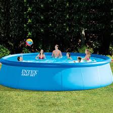 Piscine Ronde Amovible A Cerceau Gonflable Intex Easy Set Avec Autolaveuse A Cartouche 549x122 Cm 28176 Brycus