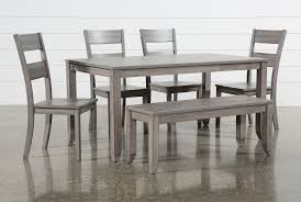 A table is a versatile round tables often require more space than rectangular ones, as they are perceived as being feel free to let your table shine and stand out if you are to place it in the living room, dining room, or. Matias Grey 6 Piece Dining Set Living Spaces