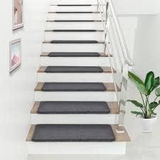 en.casa]® Lépcsővédő szőnyeg 15 db-os szett ACSM-6101 polipropilén 65 x 24  + 4cm sötétszürke - eMAG.hu