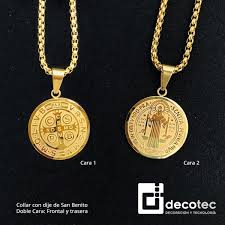 Hoteles para parejas en phuket: Cadena Con Medalla De San Benito Chapado En Oro Ip Colgante Medallon Medalla Cadena Dije Decotec Store