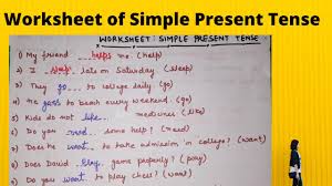 We did not find results for: Worksheet For Simple Present Tense Englishworksheet Simplepresenttense Class1worksheet Kanpur Youtube