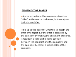 Allotment of shares meaning ?? Issue Of Capital