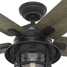 You need to make sure the dip switches are set correctly. Hunter Fan 54 Weathered Zinc Outdoor Ceiling Fan With A Clear Glass Led Light Kit And