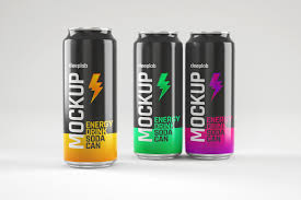 Glossy Soda Can Mockup Set In 2020 Canning Soda Can Drinks