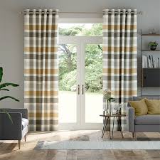 Channel seasonal hues with brightly coloured yellow curtains, featuring mustard tones. Yellow And Grey Curtains Shop Fresh Designs Made To Measure For You