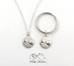 Couples Gift Best Friends Pinky Promise Necklace And Keychain His Hers Pinky Promise Keychain Boyfriend Girlfriend Pinky Swear Pinkie Promise Necklace Best Friend Necklaces Friend Necklaces