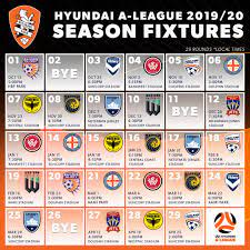 Find out which football teams are leading the pack or at the foot of the table in the league two on bbc sport. Complete Hyundai A League Fixture List For 2019 20 Revealed Club By Club Ftbl The Home Of Football In Australia