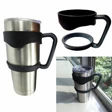 Handle lid straw brush set for 30 oz yeti tumbler cup coffee mug drink holder us. Portable Cup Holders Plastic Black Water Bottle Mugs Cup Handle Tumbler Cup Hand Holder Fit Travel Drinkware Affiliate Mugs Tumbler Tumbler Coffee Cups