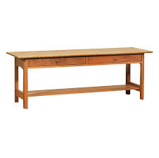 Low coffee table with drawers. Modern Shaker 2 Drawer Low Console Wood Coffee Table Made In The Usa