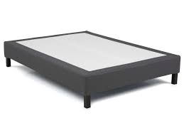 Sommier déco finition enduit gris anthracite tendance. Sommier Tapissier 140x190 Cm Nightitude Kit Gris Nightitude