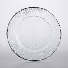 49 list price $29.82 $ 29. The Jay Companies 1875016 13 Clear Glass Charger Plate With Silver Weave Rim