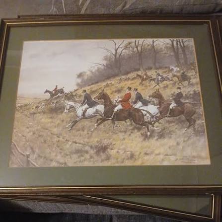 Fox Hunting Prints Unframed Unframed Antique Hunting Scene Art Print – Vintage British Country Wall Art