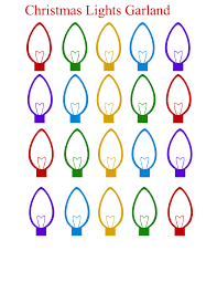 You can print or color them online at getdrawings.com for absolutely free. Free Christmas Printable Christmas Lights Garland Set Bargainbriana