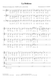 La Boheme Aznavour Satb Musescore Sheet Music For Soprano Tenor Alto Bass Satb Musescore Com
