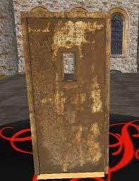 The process to age galvanized metal, to add those years in a single day, is pretty simple, as long as you can work outside. Second Life Marketplace Distressed Metal Door Grunge Door D0282 V7 2 Mct