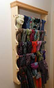Build Your Own Custom Scarf Rack Doityourself Com Scarf Storage Scarf Rack Scarf Organization