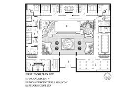 House design interior courtyard see description you. Single Story Mediterranean House Plans Courtyard Middle Plan Modern U Shaped Design Cottage Lake Floor Landandplan