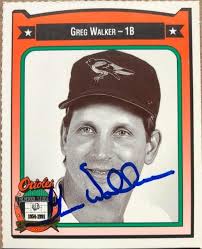 Greg Walker Signed 1991 Crown Baseball Card