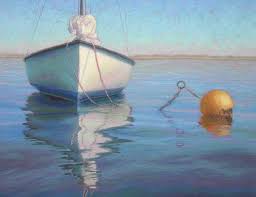 The Birds Work For The Bourgeoisie Painting Sunset Pastel Painting Anne S Boat Ready For The Tide Moored Sailboat Pastel Painting By Poucher Painting Pastel Painting Watercolor Paintings