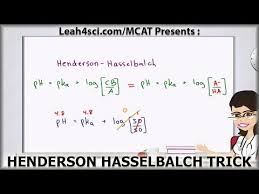 Henderson Hasselbalch Mcat Trick For Buffer Ph Without A Calculator Mcat Biochemistry Chemistry