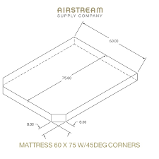 2 inch thick visco memory foam. Airstream Custom Memory Foam Mattress Topper