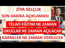 May 26, 2021 · milyonlarca öğrenci ve veli, okullarda telafi eğitiminin ne zaman yapılacağını merak ederken bakan selçuk, konuyla ilgili bir son dakika açıklamasında bulundu. Son Dakika Ziya Selcuk Aciklamalari Okullar Ne Zaman Acilacak Telafi Egitim Ve Karneler Ne Zaman Youtube