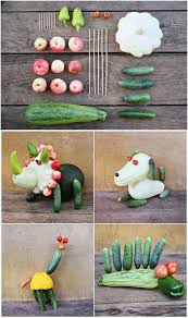 How To Make Cute Vegetable Animals Vegetable Animals Kids Vegetables Fruit Animals