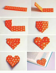 Heart 2 Origami Bookmark Corner Diy Bookmarks Diy Book