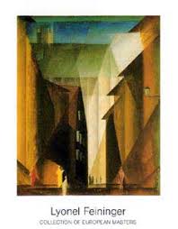 In 1912 ontmoet hij de leden van de kunstenaarsgroep 'die brücke'. Feininger Barfusserkirche I Art Print Canvas On Stretcher Framed Picture