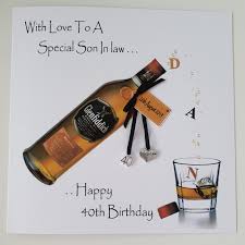 We have hundreds of funny birthday cards for him or for her. Personalised 40th Birthday Card Son In Law Whiskey Glenfiddich Whisky