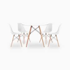 The pink and white pastel theme. Dsw Style Dining Set With 90cm White Table Cult Uk