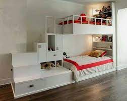 Cute Double Deck Bed With Multi Drawers Cool Bunk Beds Bunk Bed Designs Bunk Beds With Stairs