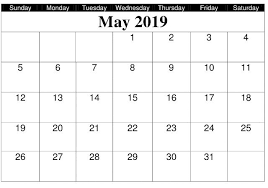 Free Printable Calendar May 2019 Download Xls A4 Page Portrait Printable Calendar Calendar May Free Printable Calendar