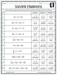 Solving Multi Step Equations Coloring Worksheet Multi Step Equations Worksheets Multi Step Equations Solving Multi Step Equations