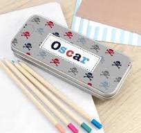 Personalised Boy's Metal Pencil Case Tin - Gift Factory