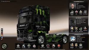 Ets 2 Monster Scania V1 5 Skin Mod Energy Companies Rims And Tires Trucks