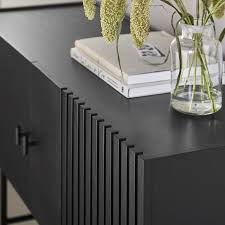 Das gebeizte mangoholz wurde mit einem eleganten kreismuster verziert. Ex Display Array Sideboard Black 120 Cm Design That