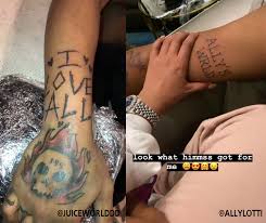 On may 4, higgins' girlfriend, ally lotti, announced that his upcoming third album and first posthumous album would be titled the outsiders. Juice Wrld S Tattoos Dedicated To His Girlfriend Ally Lotti Imgur