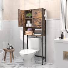 Get furniture delivered to your door. Buy Ecoprsio Over The Toilet Storage Cabinet Rack Bathroom Organizer Shelf Over Toilet Freestanding Space Saver Toilet Stands With 2 Hooks Rustic Brown Online In Turkey B08zht57qh