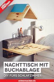 Fur Nachteulen Und Leseratten So Baust Du Einen Minimalistischen Nachttisch Mit Buchablage Nachttisch Selber Bauen Nachttisch Selbstgemachte Zimmerdeko