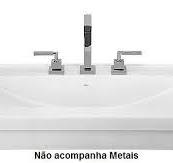 Cuba Apoio Retangular 92 X 45,5 x 16,5 cm Côncava com Mesa Branca Deca
